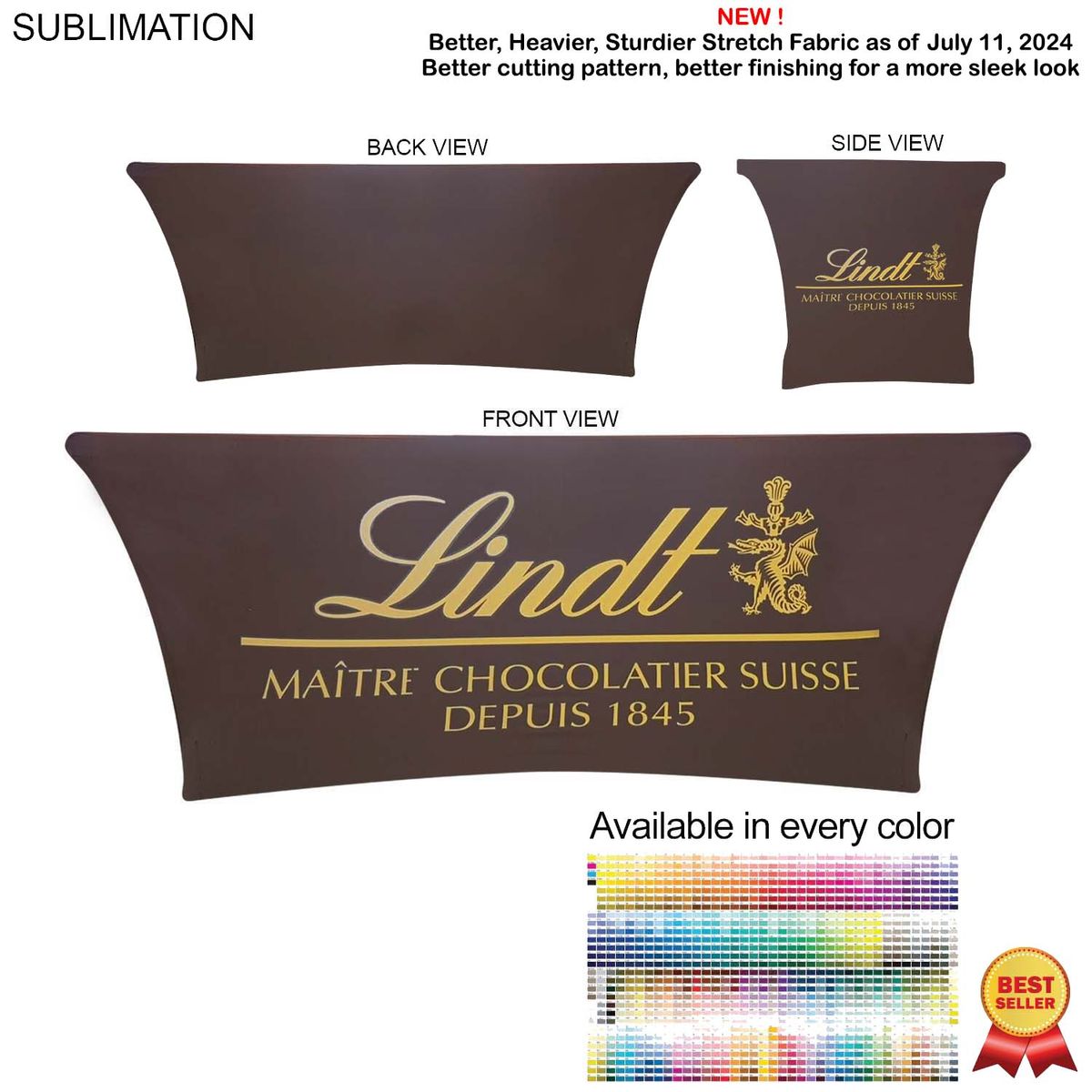 Sublimated Stretch Fit 6' Table Cloth