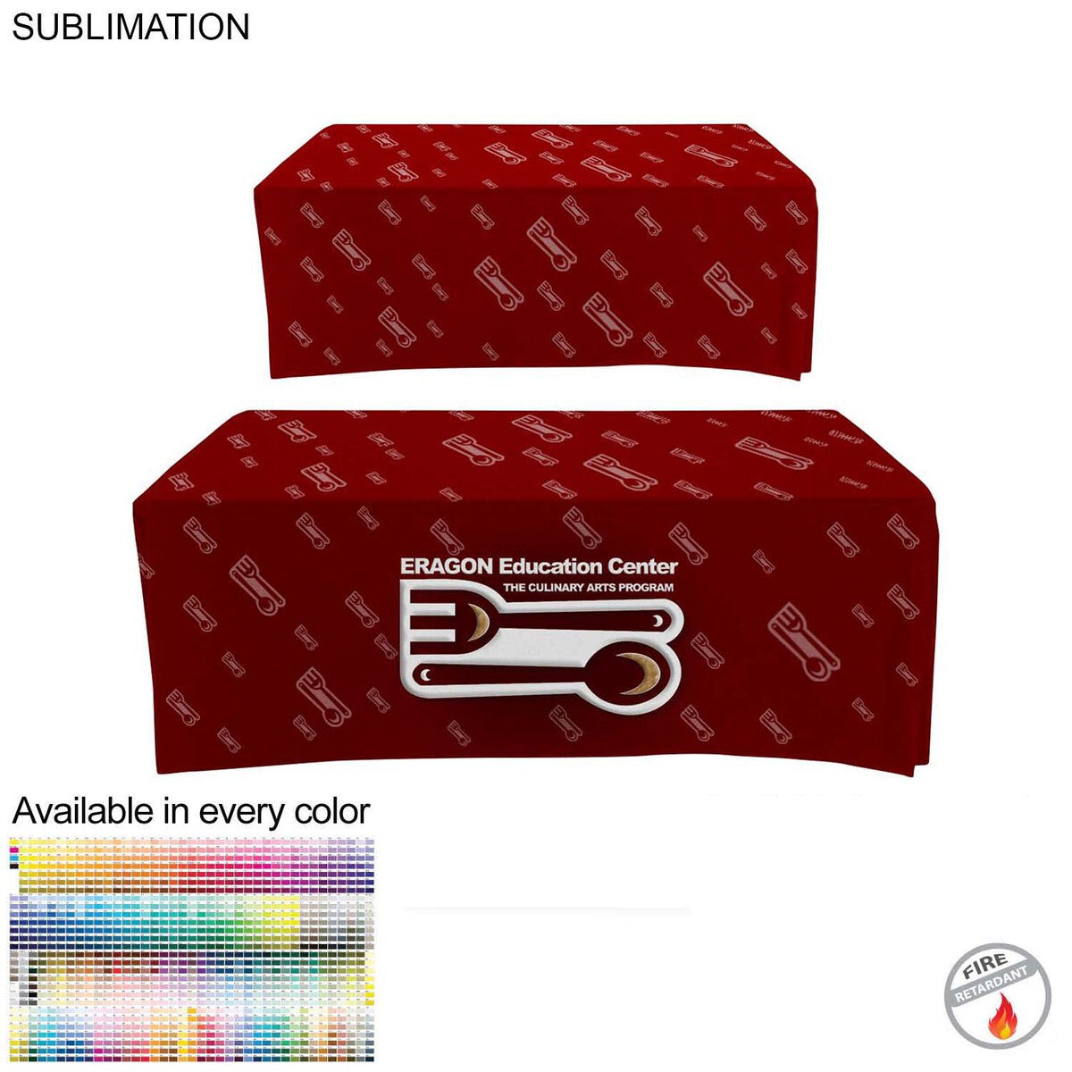 Sublimated Box Style Fitted Tablecloth