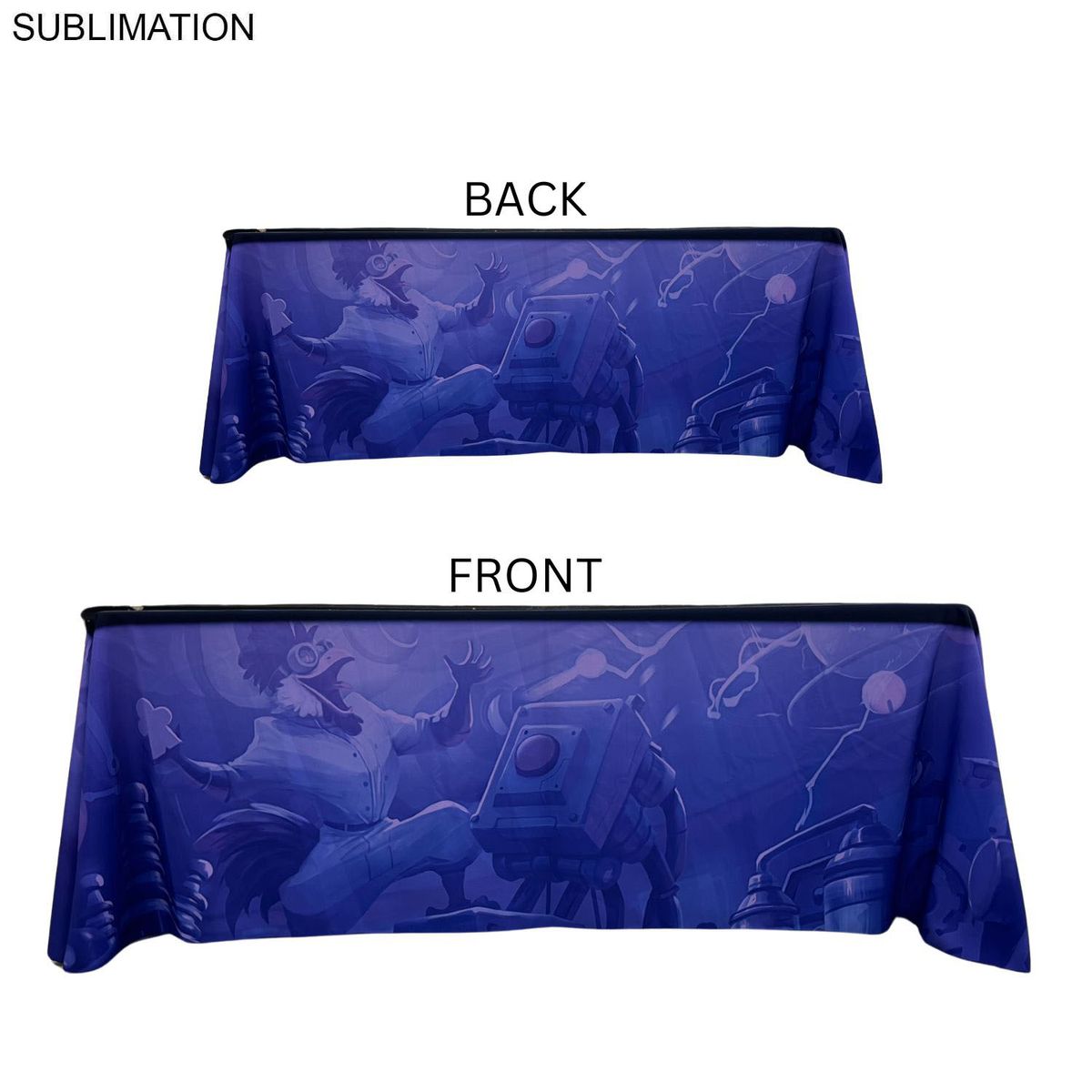 Sublimated Drape style 6' Table Cloth