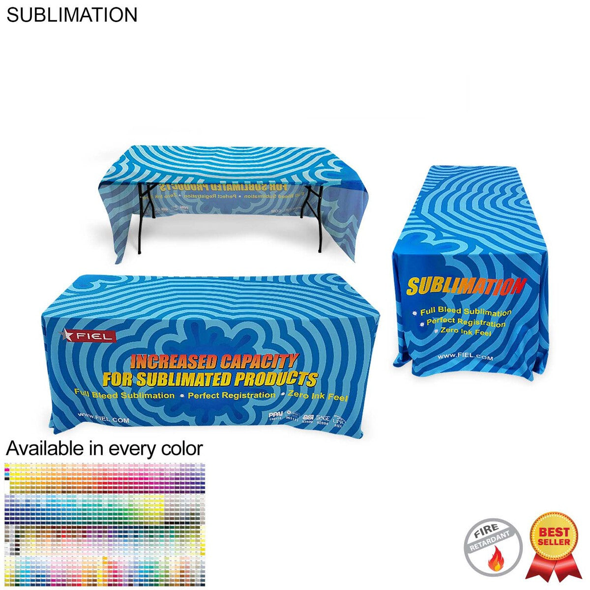 Sublimated Drape style 6' Table Cloth