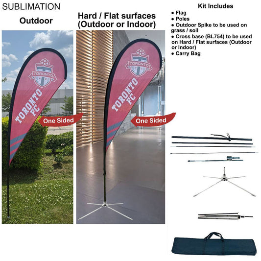 Tear Drop Flag Kit Single Sided